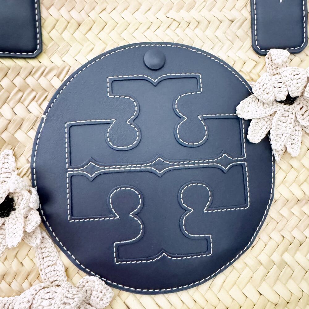 Tory Burch Ella Straw Floral Basket Tote Bag - Picture 5 of 14